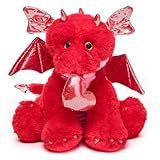Bearington Lazarus The Love Dragon Stuffed Animal Valentine's Day Plush, Ideal for Valentine's Gift for Kids, Boyfriend or Girlfriend, Stuffy, 11 Inch