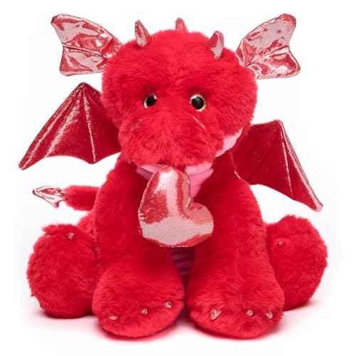 Bearington Lazarus The Love Dragon Stuffed Animal Valentine's Day Plush, Ideal for Valentine's Gift for Kids, Boyfriend or Girlfriend, Stuffy, 11 Inch