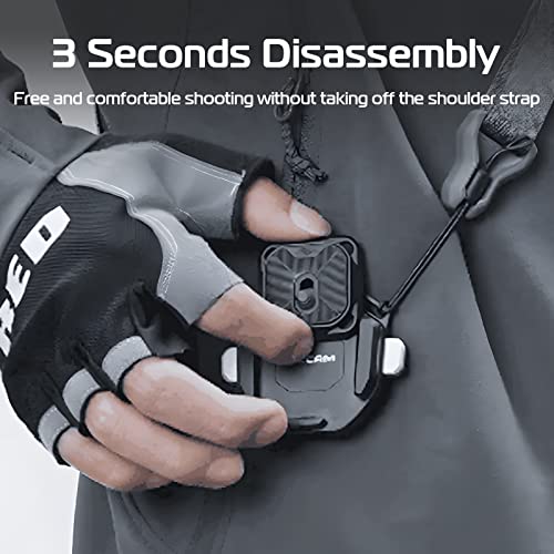 Ulanzi F38 Camera Shoulder Strap Mount Quick Release For Shoulder Straps Kit V2, Qr Plate Camera Tripod Mount Adapter Capture Camera Clip For Camera To Shoulder Strap Quick Mount/Release #TOP1