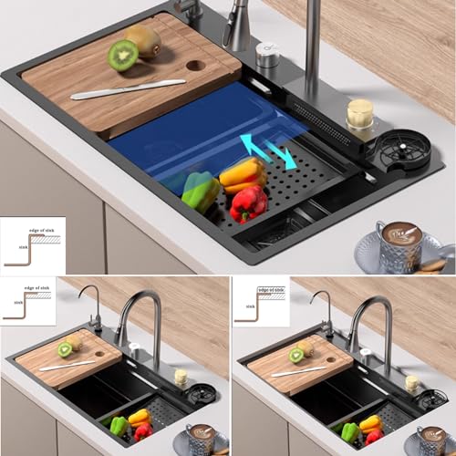 Fregadero de cocina individual de 80 cm para islas modernas 6