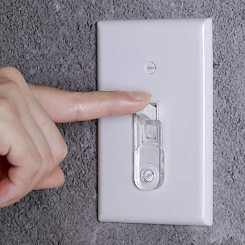 Ylovan Toggle Switch Plate Cover Guard 10 Pack Clear - Security, Circuit And Child Protection For Indoor/Outdoor Wall Plate Covers #TOP2