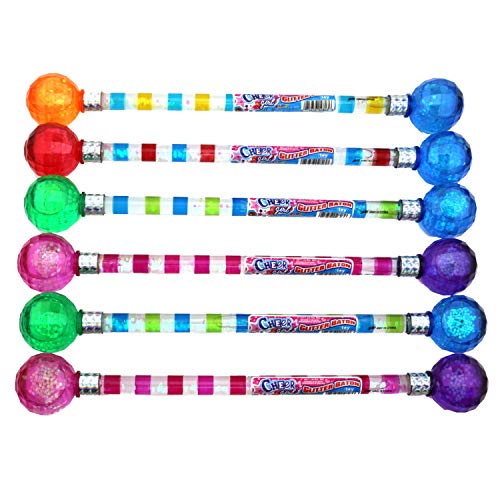15" Long Cheerleader Baton Sticks Glitter Baton (6 Pack) Twirling for Girls Marching Band Games Toy with 2 GosuToys Stickers Gift Bundle - Thumbnail 6