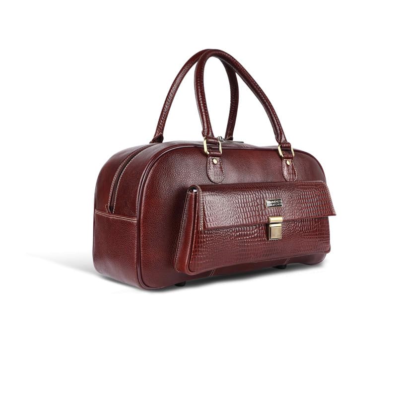HAMMONDS FLYCATCHER Genuine Leather Brown Travel Bag for Men & Wo...