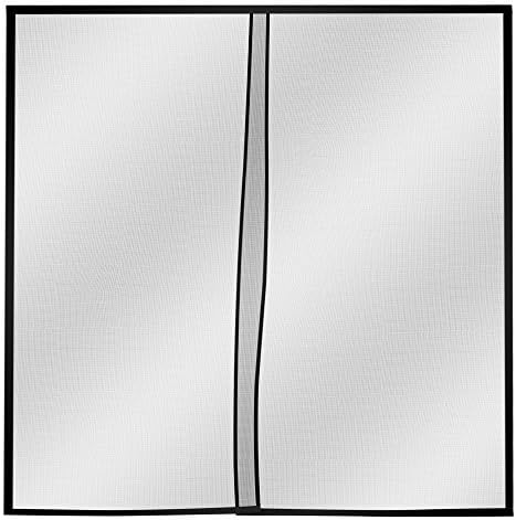 Magnetic Garage Door Screen for One Car Garage- Heavy Duty Weighted Garage Enclosure Curtain for Mosquito, Insect and Sun Protection by Pure Garden Black 114 inches x 90 inches