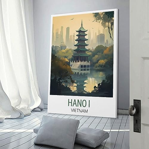 Poster vintage Hanoï de qualité supérieure comme décoration moderne