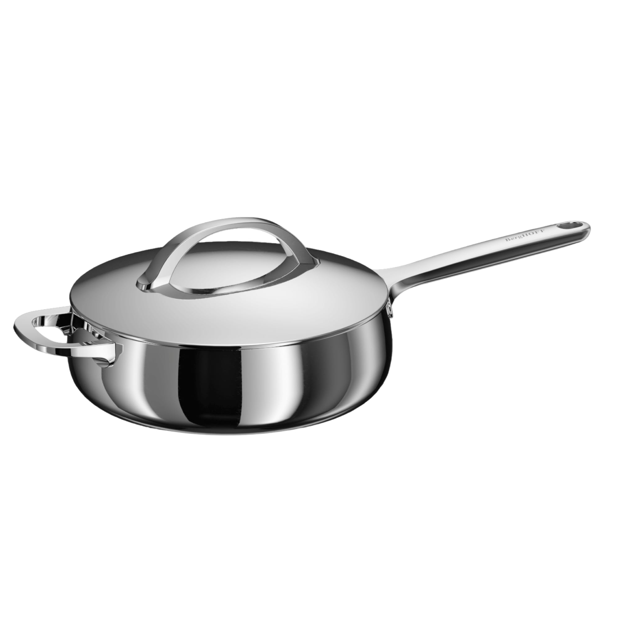Berghoff Home Poêle Sauté 24 cm, sauteuse inox, compatible induction et four