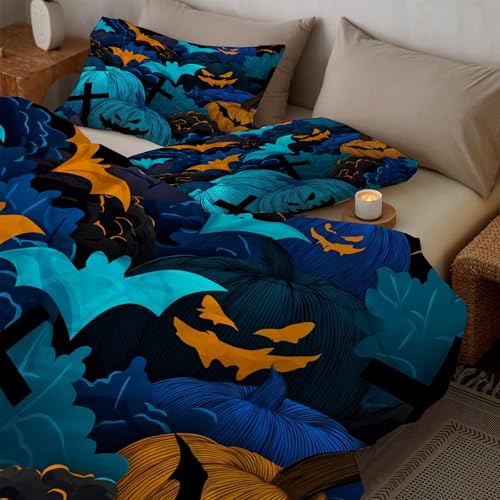 Housse de couette 140x200cm Halloween microfibre infroissable lit 2 personnes - 7
