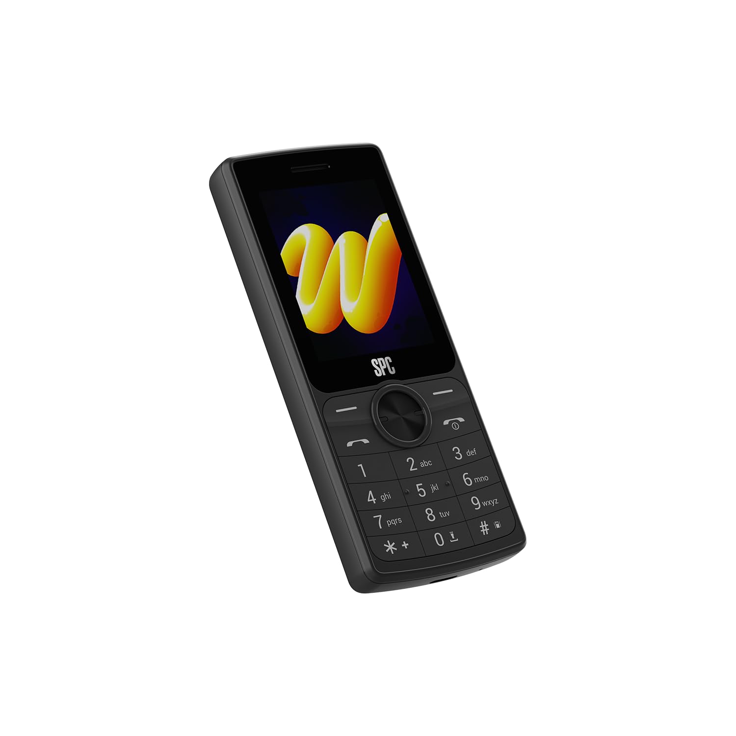 SPC Wild Cool - Téléphone Basique pour déconnexion/1er Mobile, Noir | Sans applis ni réseaux sociaux, 4G, radio FM, appareil photo, connectivité Bluetooth, écran 2,4" et prise pour écouteurs