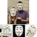 Adorox (1 Mask V for Vendetta White Costume Face Mask Anonymous Guy Fawkes