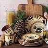 Yellowstone 12-Piece Ceramic Dinnerware Set, Kayce Collection
