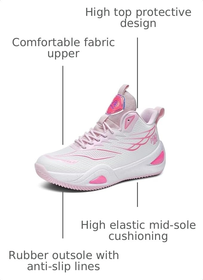 Image of Men's High-Top Basketball Shoes Anti-Slip and Wear-Resistant Soles Running Shoes Graffiti Design Fashionable Sports Shoes