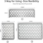 REVEX Sac de lave-vaisselle en silicone, panier de biberon avec taille réglable pour petites pièces, tétons, pacificateurs et accessoires de jouets (Grey), 11.8" x 7.9"