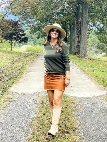 Arach&Cloz Womens Fall Sweaters 2024 Crochet Crew Neck Long Sleeve Knit Tops Pullover Fashion Clothes Outfits3