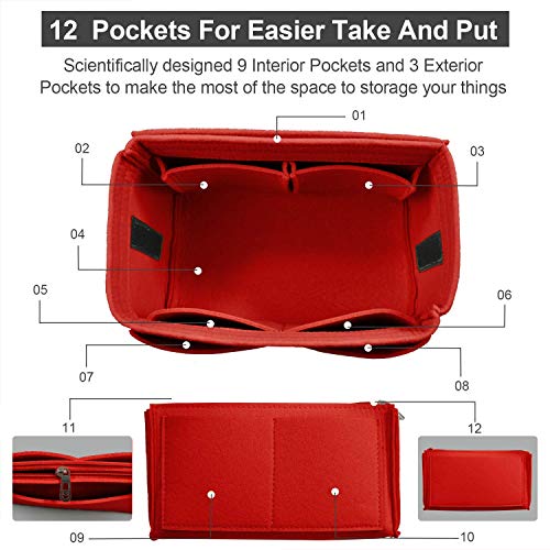 GDSAFS Compartimento organizador de bolsa, bolsa de tecido de feltro, bolsa de fraldas, bolsa de ins