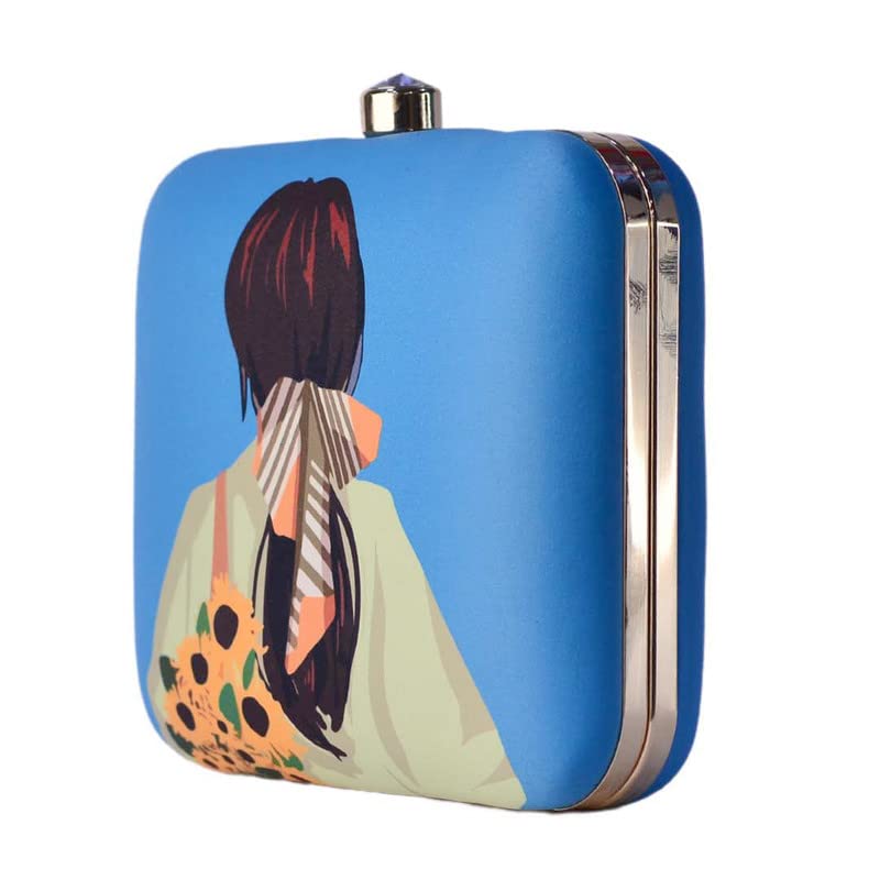Artklim White Floral Printed Clutch - Image 3
