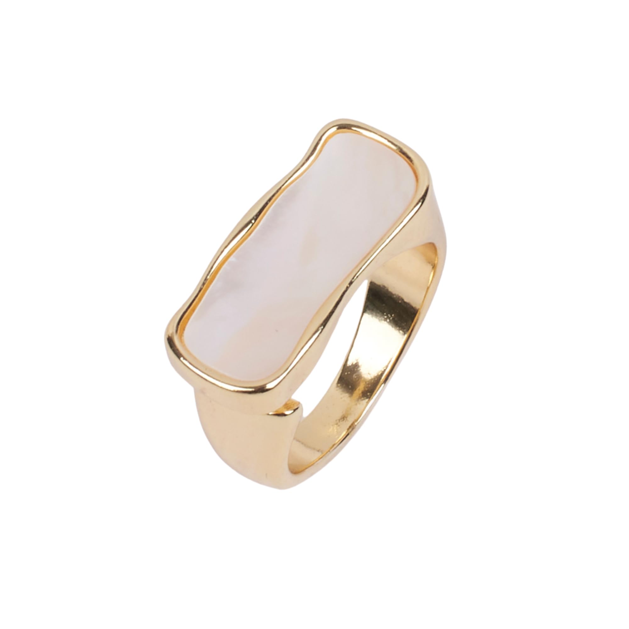 SALTY Dusk Mother Of Pearl Gold Finger Ring for Women & Girls | 14K Gold Plating | Anti-Tarnish | Fancy | Stylish & Minimal | Birthday Gift | Aesthetic Jewellery | Accessories for Everyday Wear (B0DBZCDCDF) Amazon Price History, Amazon Price Tracker
