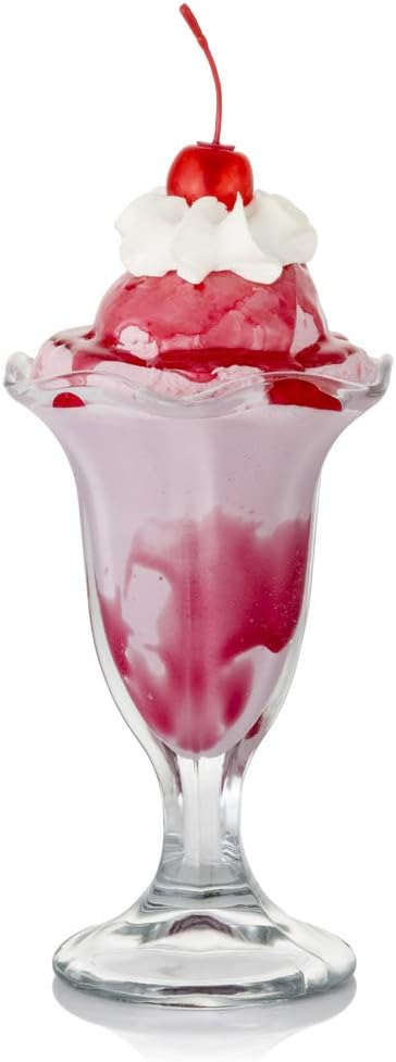 Fake Strawberry Sundae - Great Gift for Ice Cream Lovers - Home Staging