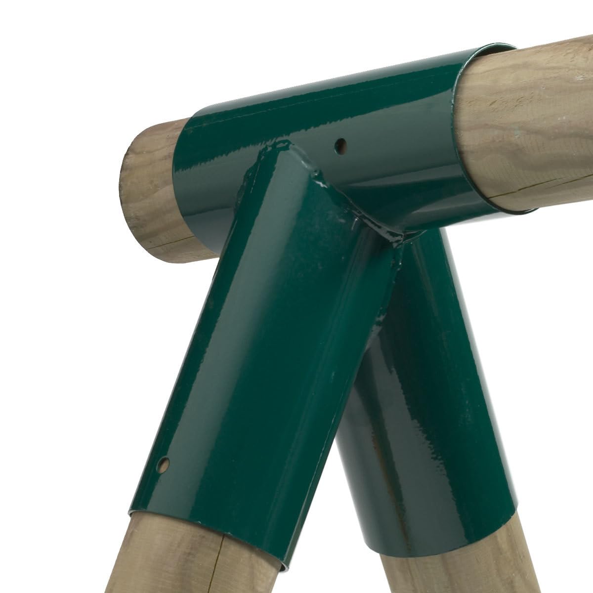 Connettore per altalena per legno tondo, 100 mm, per parco giochi, connettore per tubi 100 gradi, verde