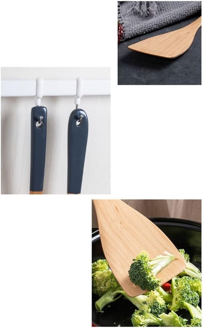 Wood Spatulas Spoons for Cooking Kitchen Utensils Sets Cooking Tools 5 Pieces
