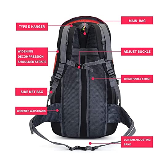 Mochila Impermeable 50L Ultraligera Para Senderismo miniatura 6