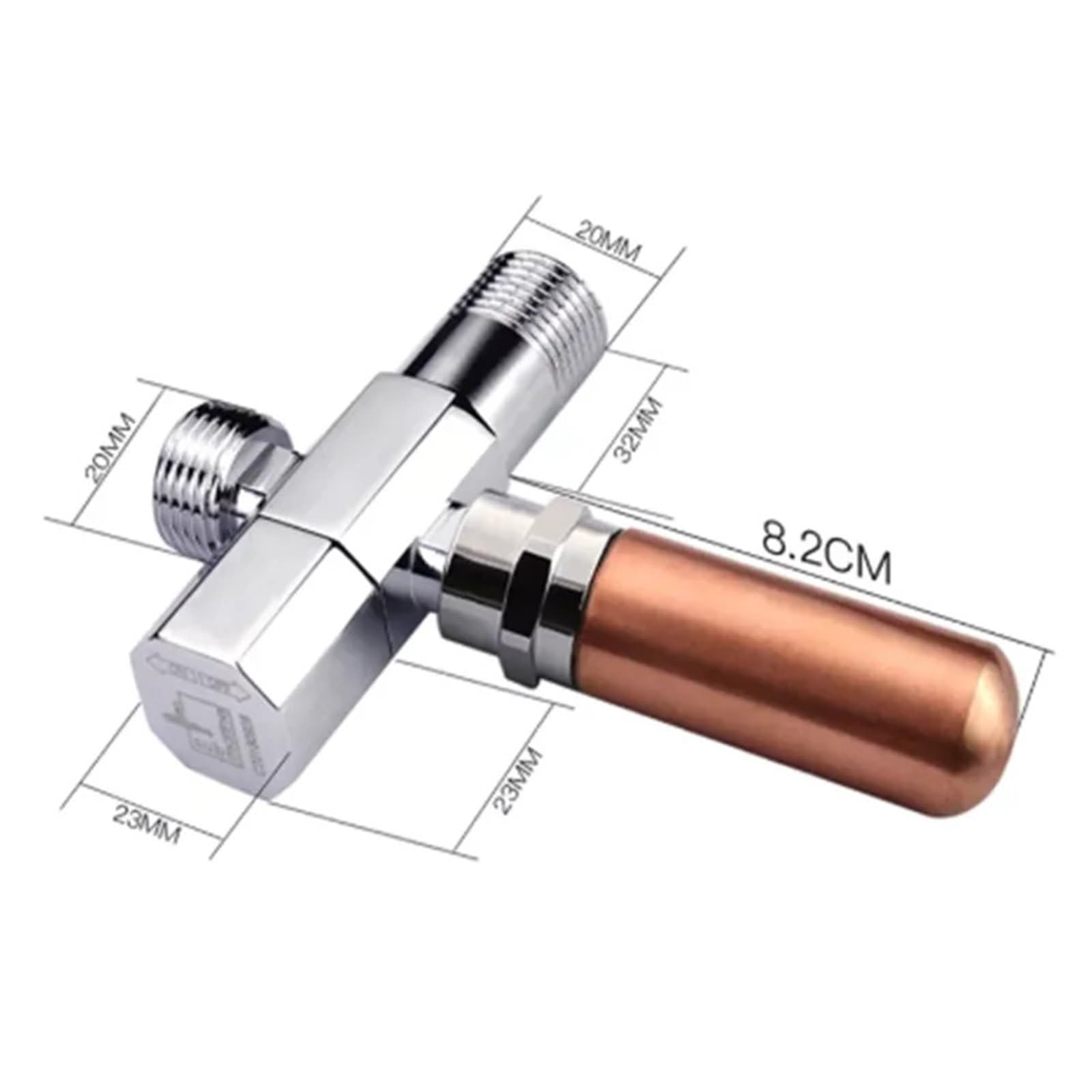 1 Unidad de eliminador de Golpe de ariete doméstico con válvula Triangular de Golpe de ariete con absorción de Agua, Interruptor de válvula de retención unidireccional de Cobre.