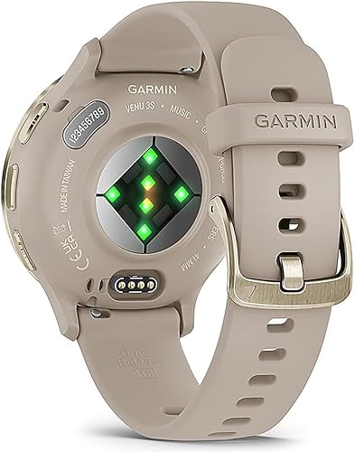 Miniatura 5 de Garmin 010-N2785-02 Venu 3S Reloj inteligente GPS para salud y fitness, bisel dorado suave/correa gris 41mm (reacondicionado) Paquete con 2 años de