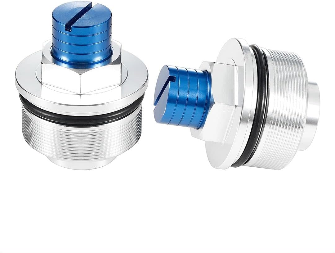 LANBAO Preload Fork Caps for Honda NSR250R MC21 1990 1991 1992 Adjustable Fork Bolts Silver Blue