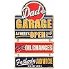 Amazon.com: Dad's Garage Linked and Embossed Metal Sign - Vintage ...