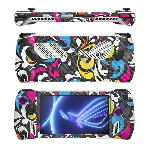Image of MightySkins Carbon Fiber Skin Compatible with Asus ROG Ally - Swirly | Protective, Durable Textured Carbon Fiber Finish | Easy to Apply, Remove, and Change Styles