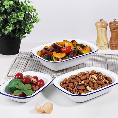 Posavasos esmaltados Webake blancos de 28 y 18 cm para mesas 7