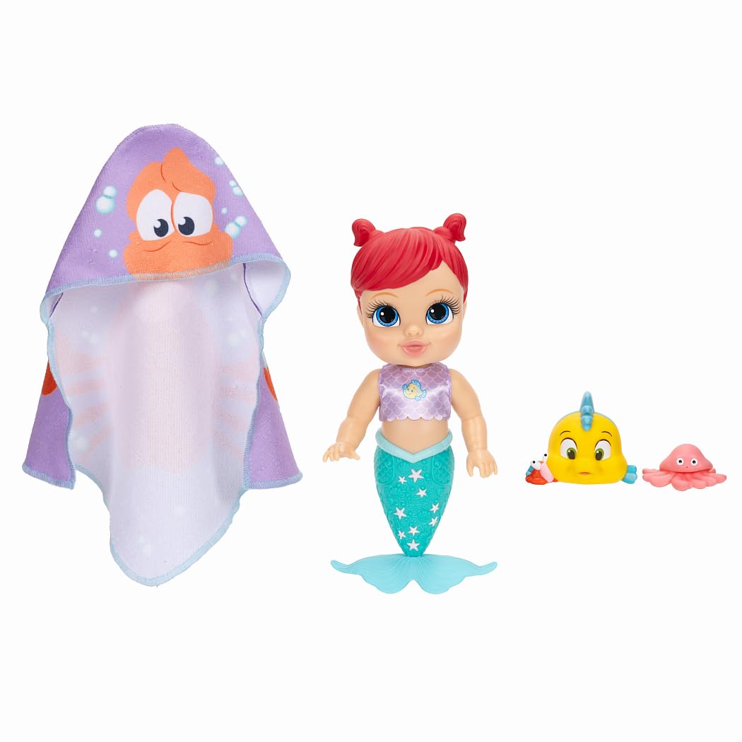 Disney Princess Bath Time Ariel 30cm / 12" Doll, Officially Licensed by Jakks Pacific, Water Activated Colour Changing