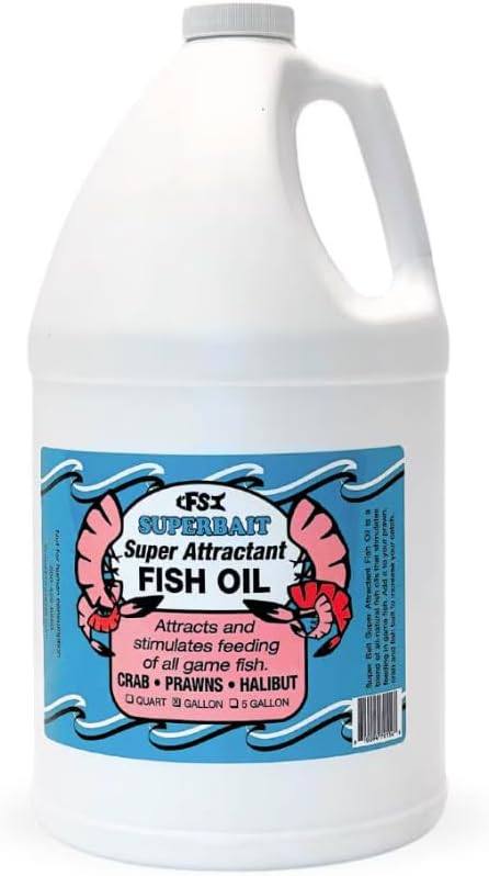 LFS SuperBait Super Attractant Fish Oil | Attracts Crab, Prawns, Halibut, and More