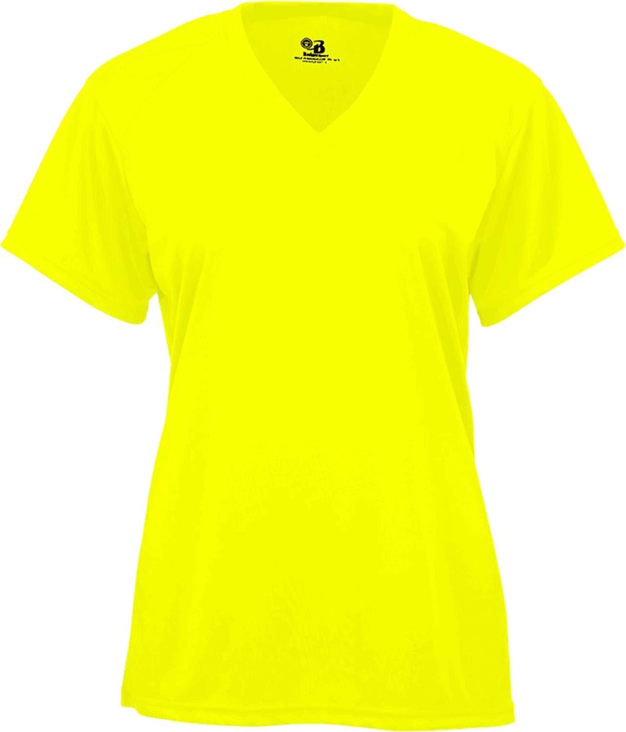 Badger Sports B-Core Ladies' V-Neck Tee Safety Yellow 2X-Large