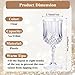 Ciaell 24PCS Plastic Wine Glasses - 7 Oz Plastic Goblets for Party - Clear Vintage Drinking Glasses - Disposable Water Goblets Set for Wedding, Bar, Wine, Beer, Juice, Cocktail, Whiskey