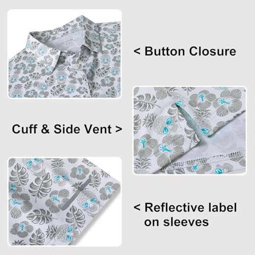 Image of Golf Shirts for Men - Dry Fit Moisture Wicking Short Sleeve Performance Sport Casual Striped Collared Mens Polo Shirt