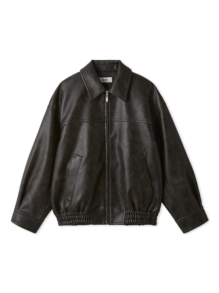 SNIDEL バリエブルゾン レザー　ブラウン SNIDEL バリエブルゾン レザー ブラウン SNIDEL バリエブルゾン レザー