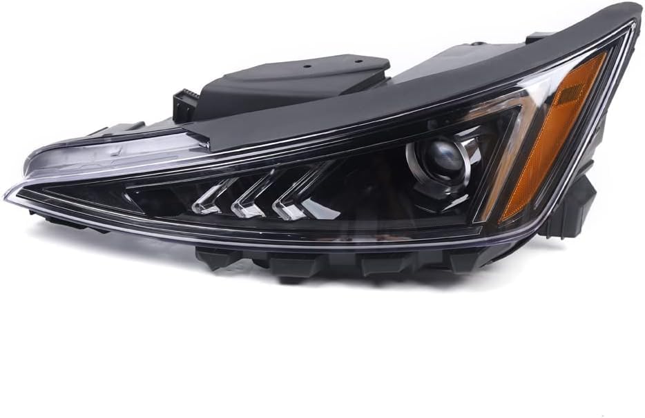 Carlaihu For 2019 2020 Hyundai Elantra Halogen Left Driver Side Headlight Headlamp Assembly Black Housing Clear Lens Replaces 92101-F3500 92101F3500 HY2502233