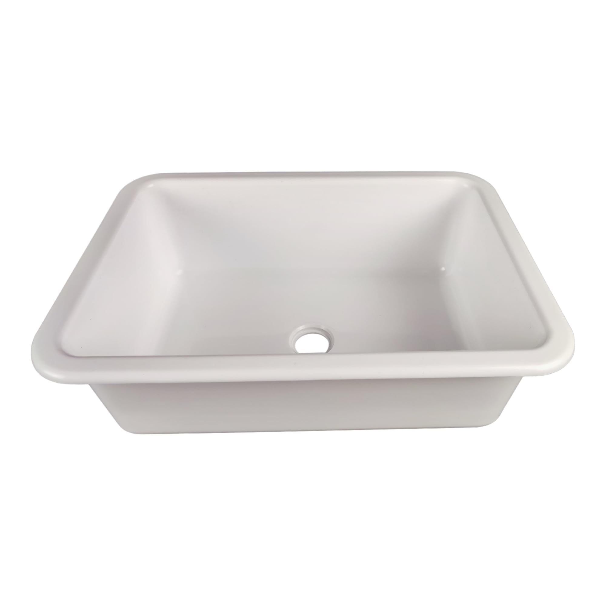 Waschbecken Spülbecken für Wohnmobil Wohnwagen Kastenwagen – 37 x 27 x 12,8 cm (BxTxH) – Kunststoff – Weiß
