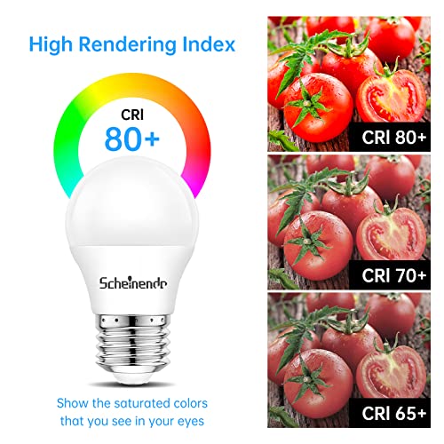 Scheinenda Led Refrigerator Light Bulb (6 Pack), 40W Equivalent, 120V A15 Fridge Bulbs 6W, 5000K Daylight 480 Lumens, E26 Medium Base, Freezer Home Lighting Bulbs, Non-Dimmable #TOP5