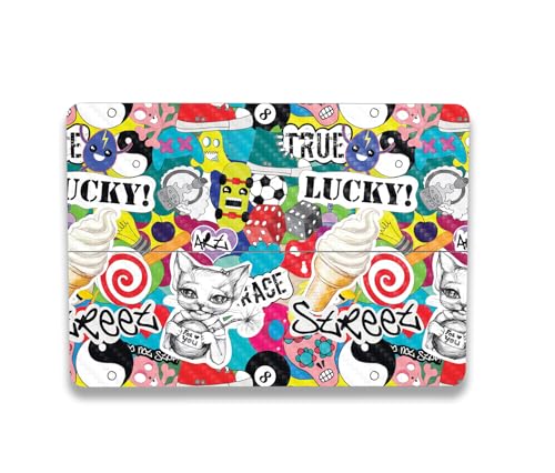 Image of MightySkins Carbon Fiber Skin Compatible With Microsoft Surface Laptop Studio 2 (2023) Full Wrap Kit - Sticker Bomb | Protective, Durable Textured Carbon Fiber Finish | Easy To Apply | Made in the USA