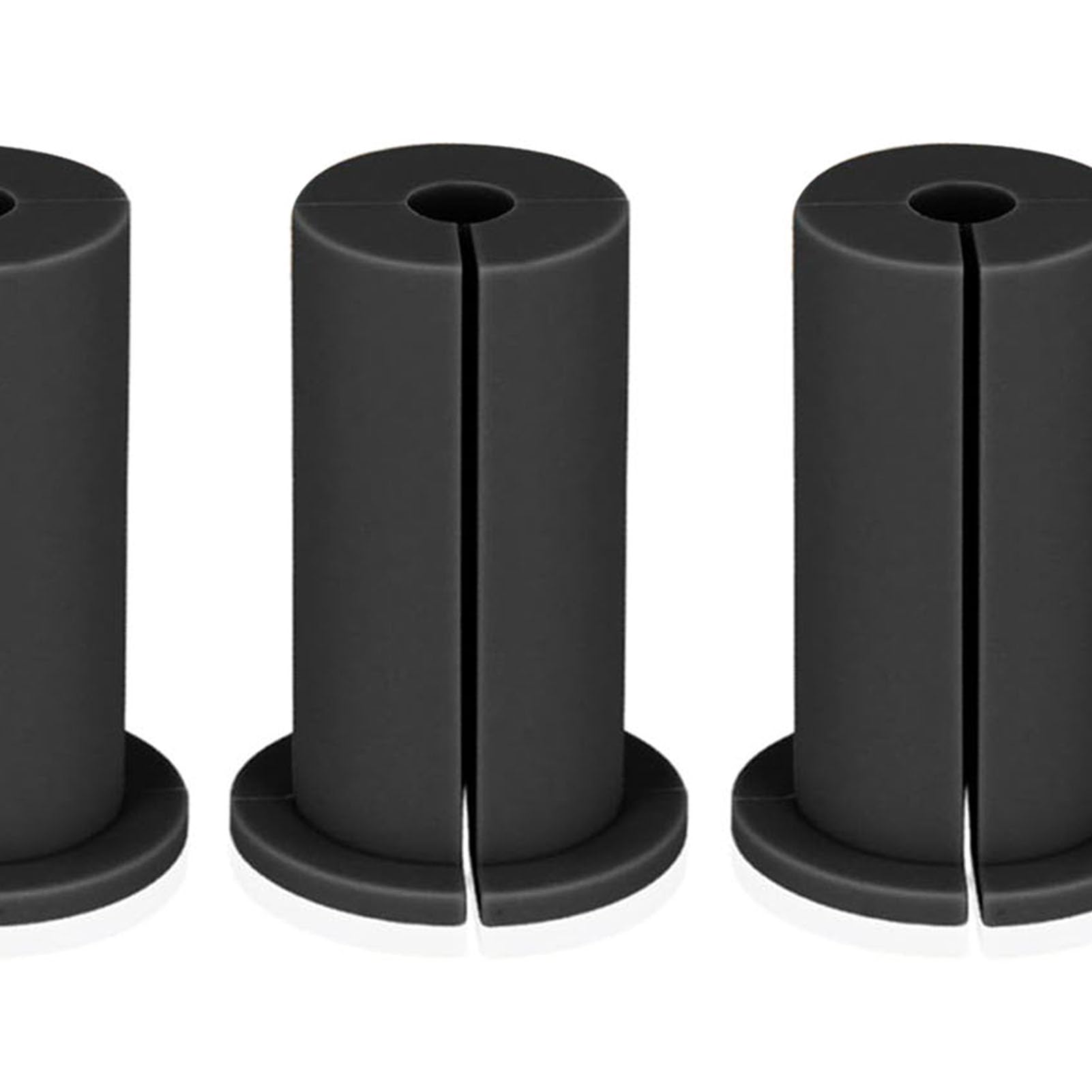 Cocoarm Pasacables de Goma, Paquete de 4 Pasacables de Pared para Cable Ethernet de 1 Pulgada, Gestión de Cables de Goma para Enrutamiento de Cables de Pared Exterior de Oficina en Casa (Black)