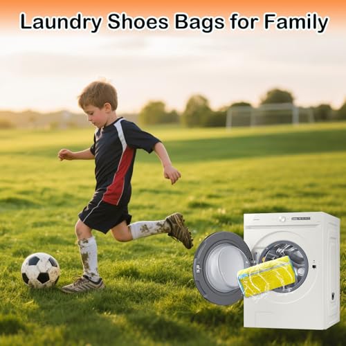 Sac de machine à laver à chaussures jaune lot de 2 filet de protection