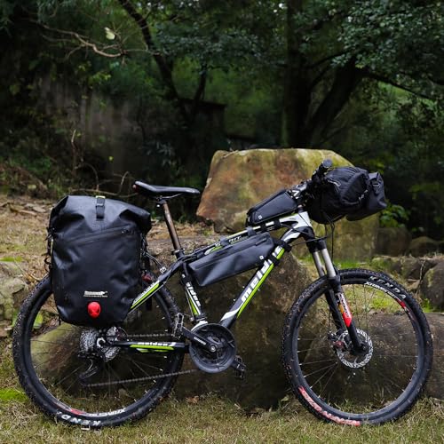 Rhinowalk Torba rowerowa wodoszczelna 27L (do bagażników rowerowych, torba na ramię, torba na laptopa, profesjonalne akcesoria rowerowe)