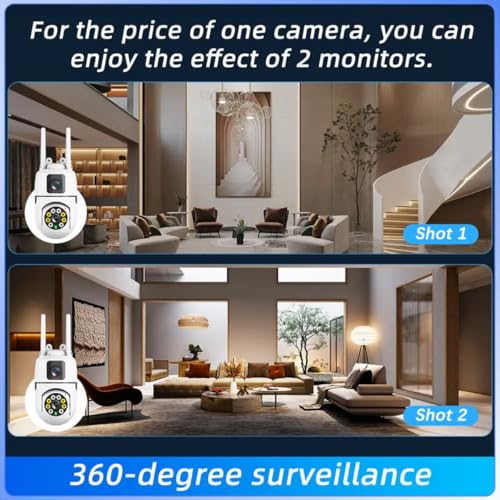Maizic Smarthome Wi-Fi Indoor Camera Dual-Lens (4MP+4MP) Pan-Tilt Zoom CCTV Camera, Outdoor Indoor Home Security Camera, IP66 Waterproof, 2 Way Talk, Color Night Vision, Motion Detection 3 5181w7EFS9L