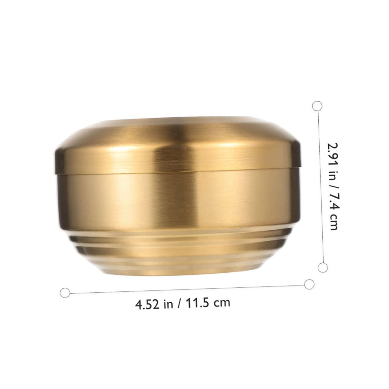 SOLUSTRE 2Pcs Stainless Steel Rice Bowls with Lid Double Serving Bowls for Soup Cereal and Desserts Korean Dinnerware Kitchen Supplies