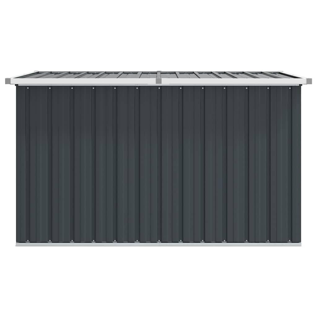 Gartenbox Anthrazit verzinkter Stahl 149x99x93 cm mit Klappdeckel wetterfest wasserdicht Stauraum für Kissen Auflagen Balkon Terrasse Outdoor Schutz Sitzbank