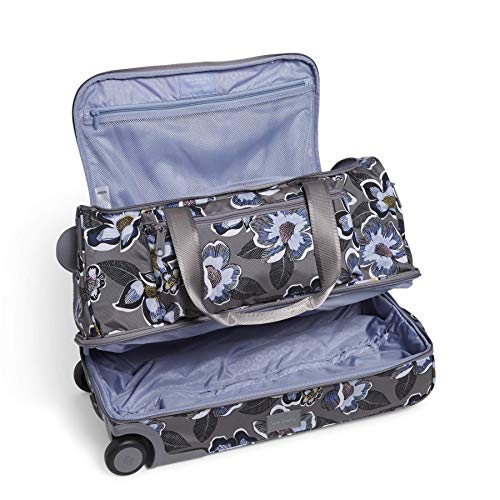 Vera Bradley Recycled Lighten Up Reactive Foldable Rolling Duffle Luggage, Blooms Shower