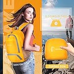 ZOMAKE Lightweight Packable Backpack 30L, Foldable Hiking Backpacks Water Resistant Compact Folding Daypack for Travel(Yellow) - Image 4