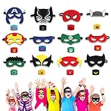 24PCS Superhero Party Masks & Slap Bracelet for Kids - The Avengers Supplies