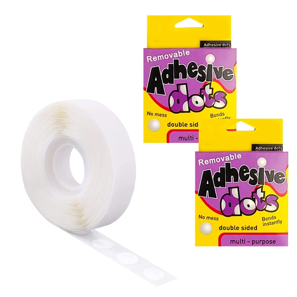 Pop The Party 1000 Pieces Balloon Glue Points Clear Double Sided Glue Points Stickers Removable Adhesive Dots Craft Supplies Adhesive Tape for Wedding Decoration
